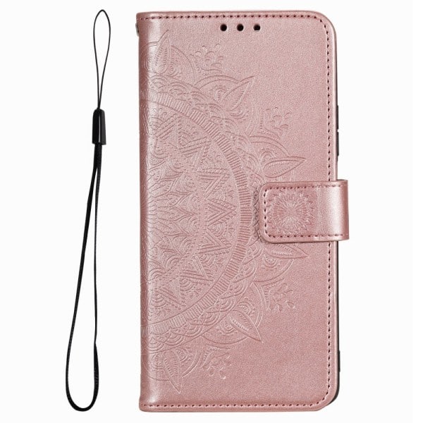 Motorola Moto G54 5G Etui Mandala Læder Rosenguld