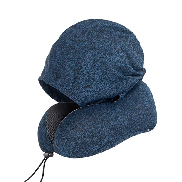 Nackkudde med memory foam, resekudde med huva för vuxna, resekudde för flygplan, bil och tåg