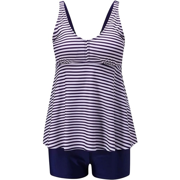 Tankini-sett med hotpants for kvinner Blå M