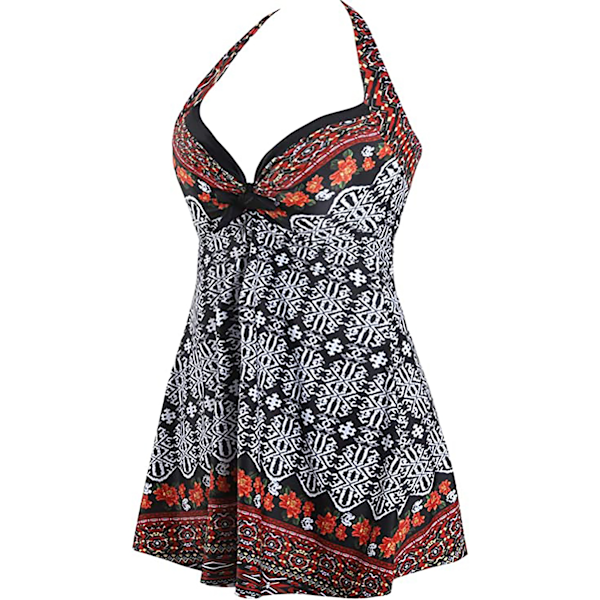 Retro L Blommig Dammswimdräkt