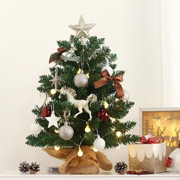 Mini Julgran 50cm Bordsgran Konstgjord Julgran för Jul, Hem, Kök, Matbord Dekoration