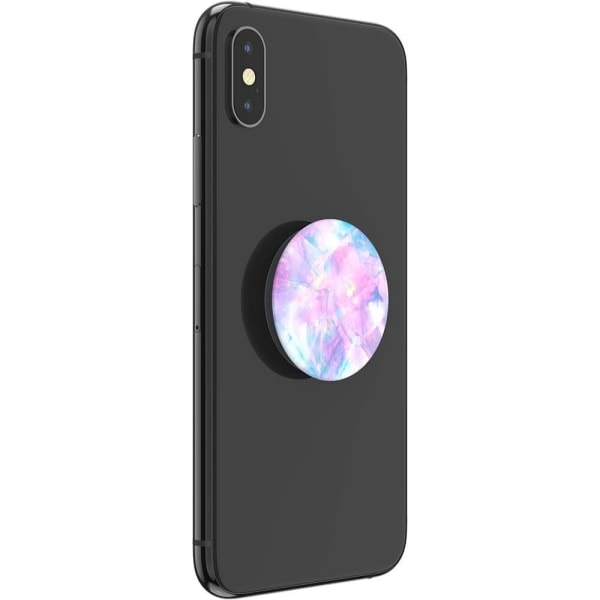 PopSockets Basic Grip med Stativfunktion Kristall Opal