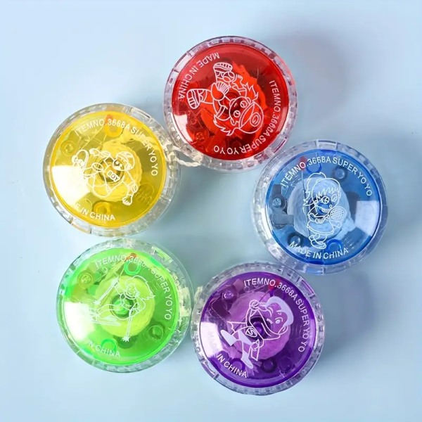 Luminous Yo-yo-bollar (pcs) - Ljusa färger, lätta att spela med - Färgglad variation till jul