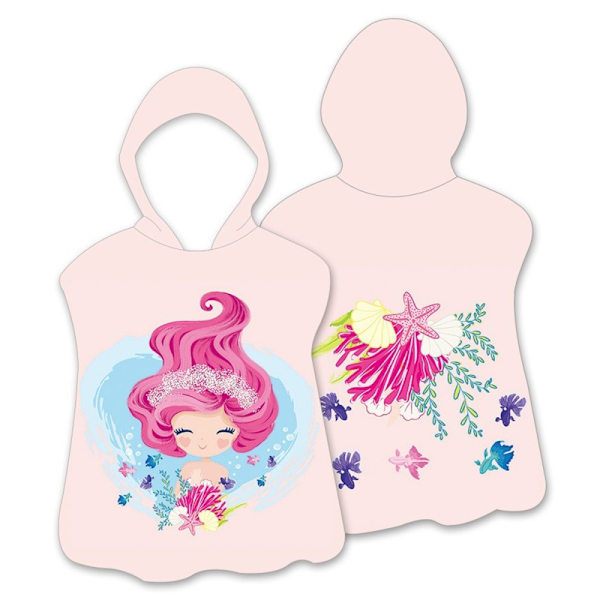 Huvudbonad Kapbadhandduk Badrock Poncho, 60x60cm - Ocean Princess Vit