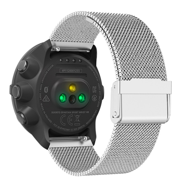 Klockarmband i rostfritt stål för Suunto 9 Baro/7/d5/Spartan Silver