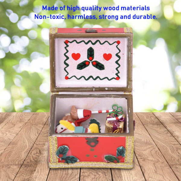 1:12 Miniature Dollhouse Decoration Furniture Pocket Christmas Treasure Chest Miniature Scene Christmas Treasure Chest