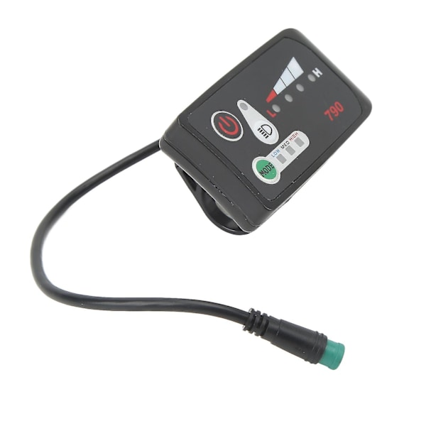 Elektrisk Cykel LED Strømindikator Panel Elektrisk Cykel Modifikation Display Meter med Vandtæt 5p Han til 22.2mm Styr 36v lin