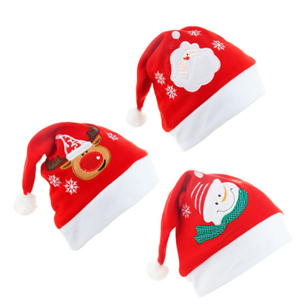 3-pack Jultomteluva - Juldekorationer för Jul, Nyår, Fest och Evenemang