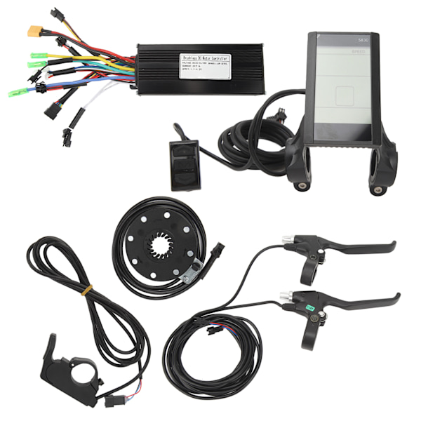 Electric Bike Conversion Kit 30A 3 Mode Controller S830 Panel Speed Assist Sensor Thumb Throttle Brake for Electric Scooter