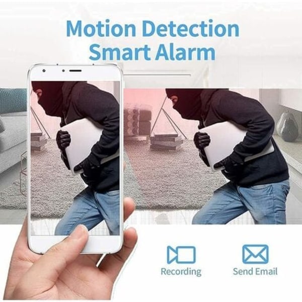 Mini-kamera sisä- ja ulkokäyttöön, langaton vakoilukamera HD 4K WiFi:llä, säädettävä resoluutio, turvakamera yökuvauksen ja