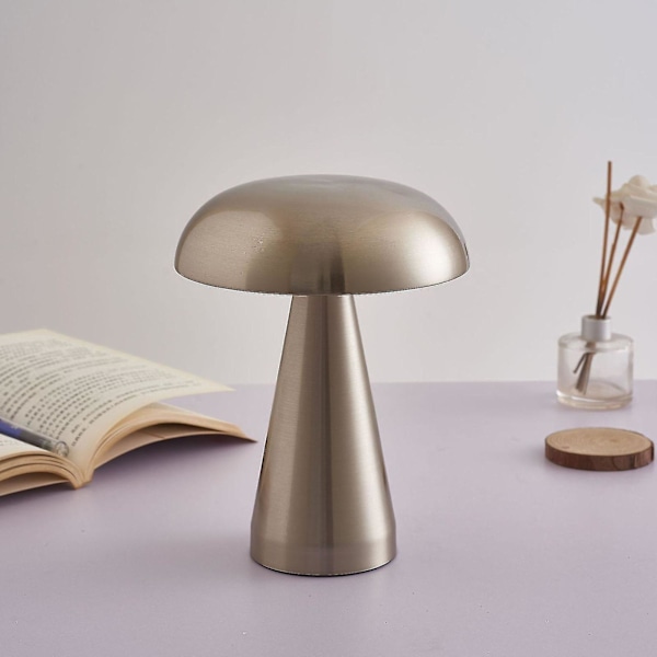 Sopplampe LED Bar Bordlampe Lys Luksus Hotell Cafe Utendørs Bordlampe Nattlampe USB Lading Bronse