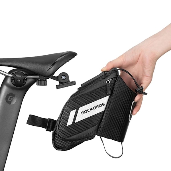 Rockbros C32BK sadeltaske med 1,5 l vandflaske lomme - sort
