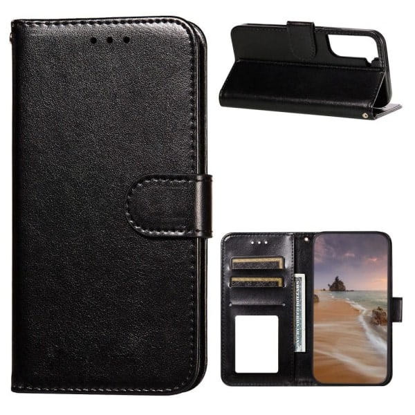 Samsung Galaxy S21 Plus - Solid Leather Case - Svart Svart Svart