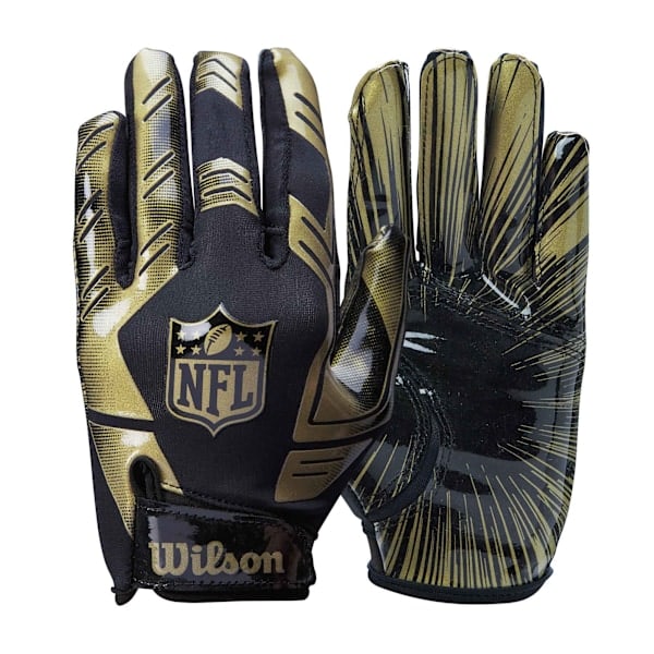 Wilson Unisex Vuxen NFL Mottagargolvhandskar Storlek One Size Svart/Guld Svart/Guld Storlek One Size