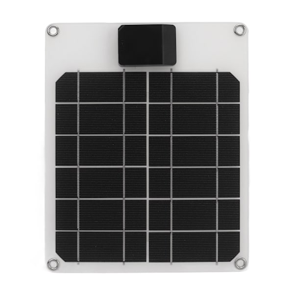 5W 5V Solpanel Monokrystallinsk Strømsystem Panel Batterilader Kit til Bil Båd Trailer RV Hvid