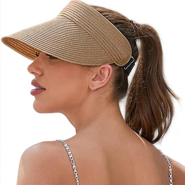 Hatt i strå for kvinner, solhatt for kvinner, strandhatt for kvinner