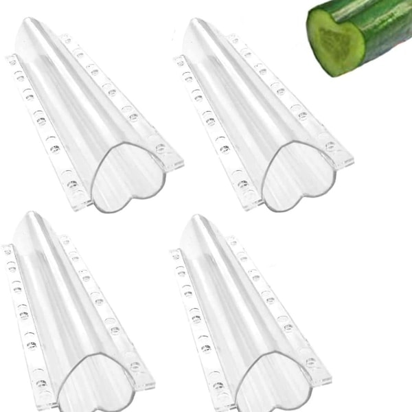 4-pakks Agurkformet Transparent Grønnsak- og Fruktplanteform for Vekstobservasjon