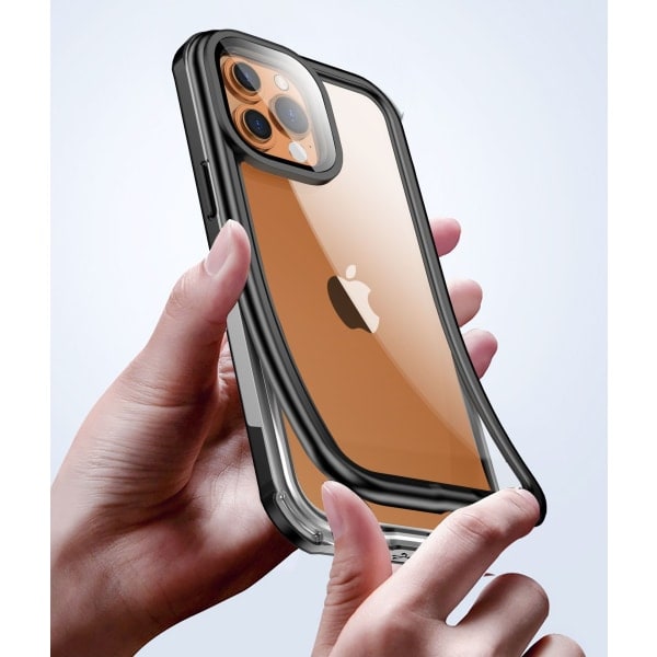 Vandfast iPhone 13/13 Pro etui sort/grå/gennemsigtig