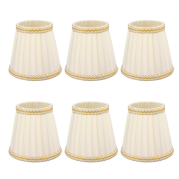 REMAKE pcs små lampskärmar klämma på trumlampa skärm tyg för ljuskronor glödlampor belysningstillbehör