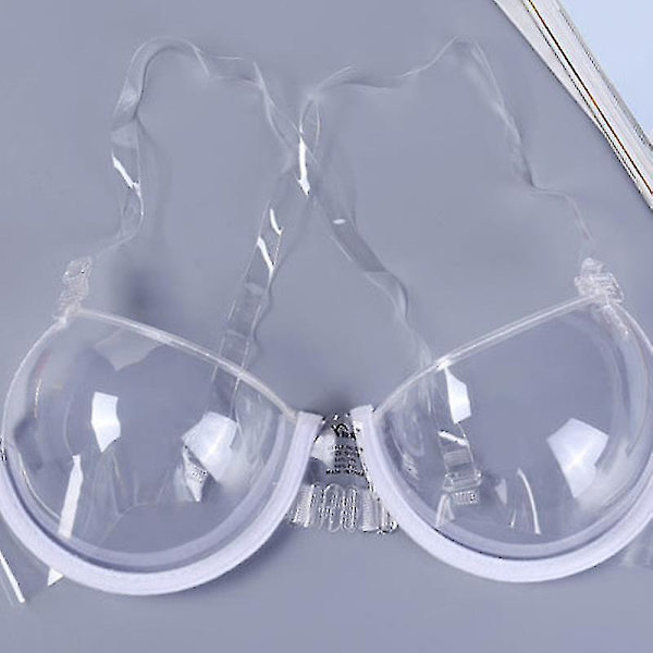 2023 Dam 3/4 Transparent Push-up BH Ultra-tunna Remmar Osynlig BH Underkläder 38