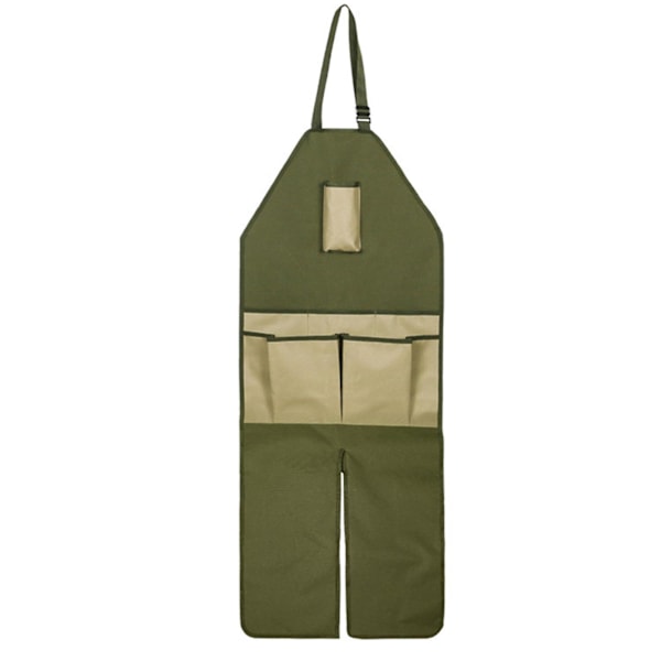 Oxford Cloth Gardening Apron With Multi Pockets Leg Protect Wate