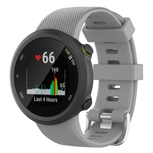 Garmin Forerunner 45 komfortabel urrem i silikone - Grå Sølvgrå