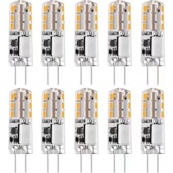 REMAKE 10x G4 LED-lampor 12V AC/DC Vit ljus 6000K 2W, 24LED Dimbar Ljus - WELLNGS Vit ljus 6000K