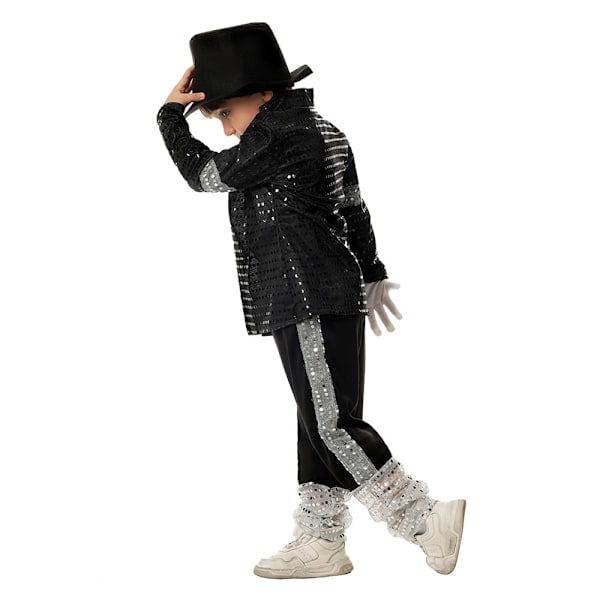Kostumer Cospaly Halloween Mike Jackson Kostume Nytår Maskerade Kjole Prom Dreng Performance Cos Mike Singer Kostume L