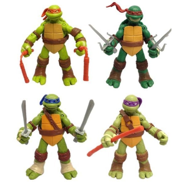 12 cm Teenage Mutant Ninja Turtles Figurer - 4-pack