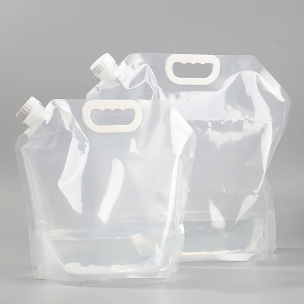 2-PACK 10L Bärbar Vikbar Vattenflaska. Vattenkanna (transparent)