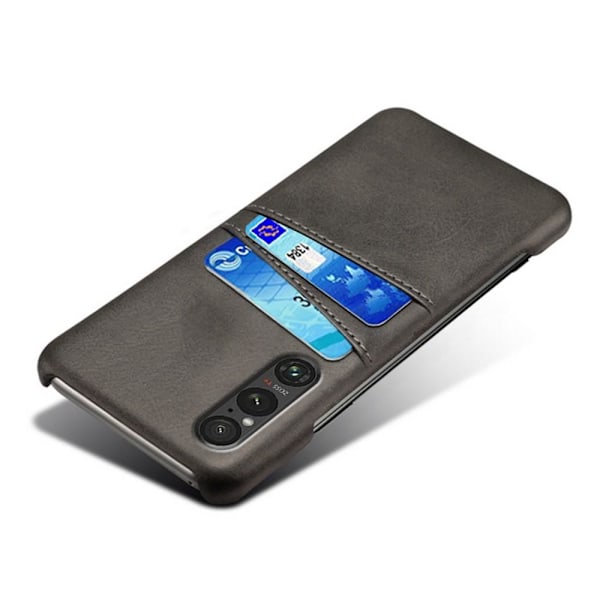 Sony Xperia 1 V 5G Cover med Kort Slot - Sort