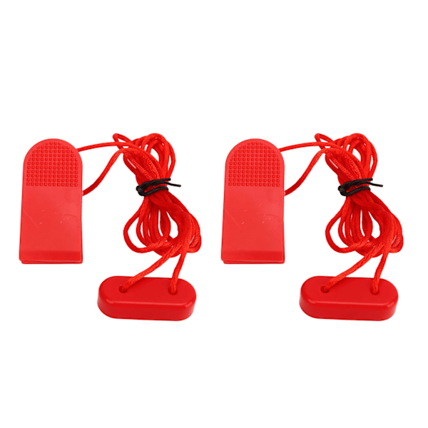 2pcs Treadmill Universal Safety Key Treadmill Magnet Key Universal Replacement Treadmill Magnet Security Lock Red