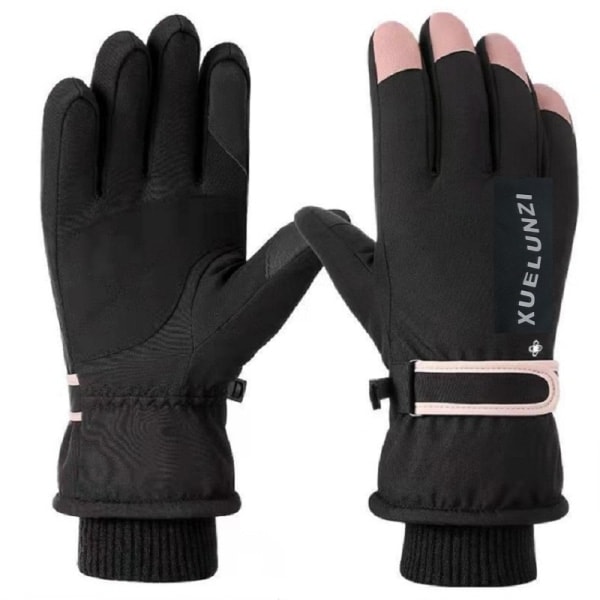 Vinter ski touch screen varme hansker for kvinner Svart