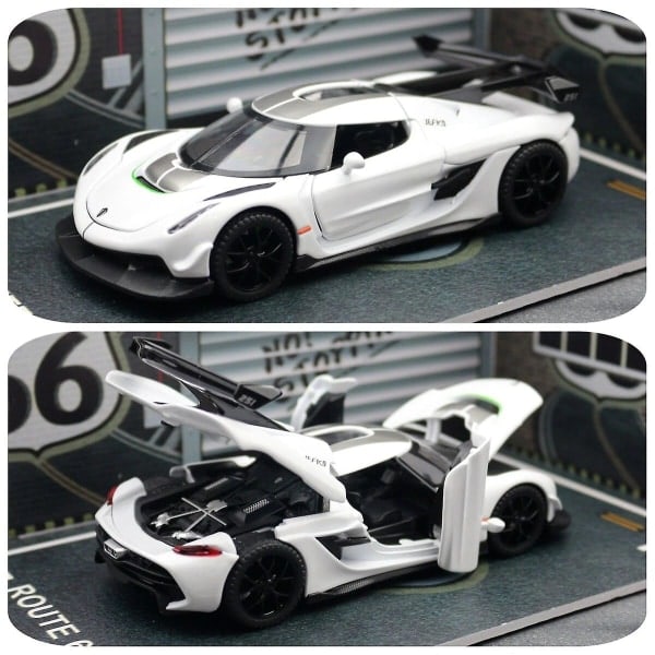 REMAKE 1/32 Koenigsegg Jesko Miniatyyri Diecast Super Auto Malli Ääni & Valo Ovet Avattavissa Kokoelma Lahja Lapsille Pojalle VALKOINEN