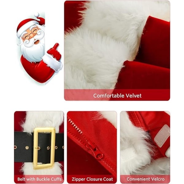 REMAKE 1 XXL Jultomte Kostym Santadräkt Vuxna Män Sa,ZQKLA