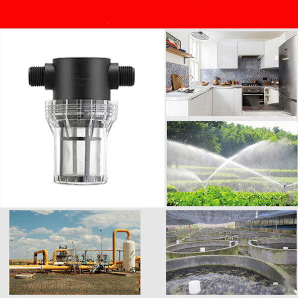 Høj flow mesh filter - 1/2\" han-stik vandfilter 100 Mesh