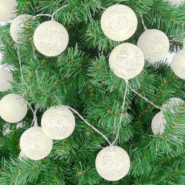 3 Meter 20 LED Lys Rattan Bold Bomuld Bold Lysstreng Julepynt Dekorative Lamper Soveværelse Varmt Hvid Lamper HyBY 3m
