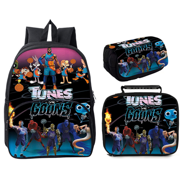 air slam dunk 2 three piece 16 inch school bag Space Jam style 8