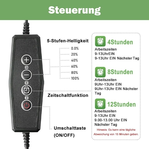 60W plantelampe fuldspektrum LED plantelys dæmpbar plantelampe indendørs plantelampe med timer