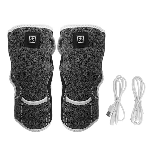 2pcs Heating Knee Pad Three Speed Adjustable Temperature Good Elasticity Built in Hidden Pocket Electric Knee Braces for Knee Joint Fatigue