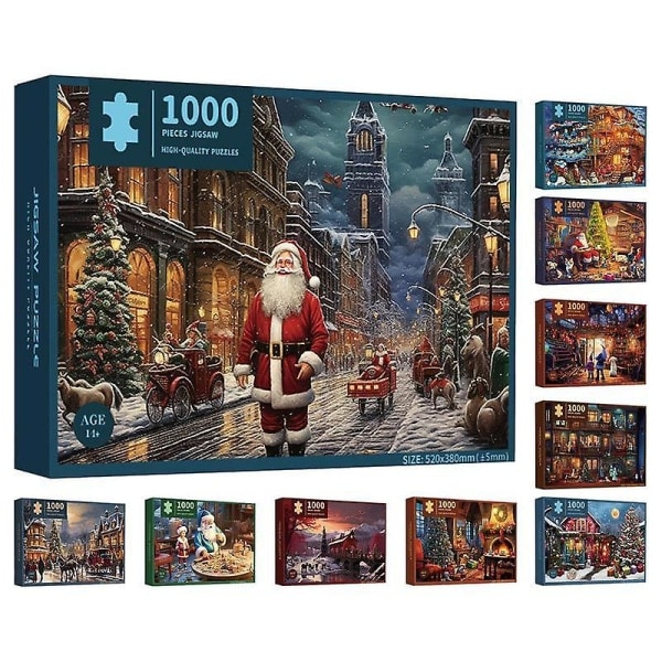 1000-delars Julpussel för Barn och Vuxna, God Jul Afton, Familjespel, Heminredning, Väggdekorationer, Julgåvor