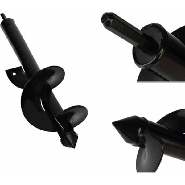 Jordborr 10cm x 30cm Tungt Arbetsverktyg Trädgårdsborr Vridborr Lökplanteringsborr 3/8\" Hex Drivborr