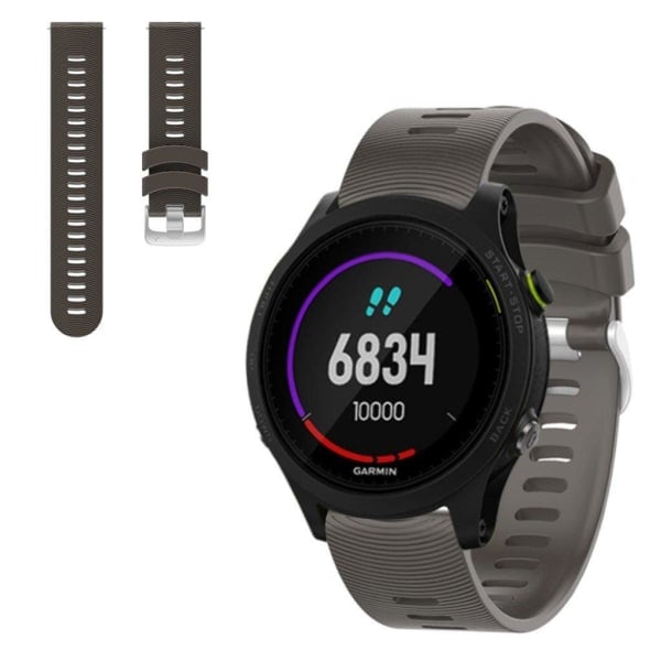 Garmin Forerunner 245 enkel silikone urrem - Grå Sølvgrå