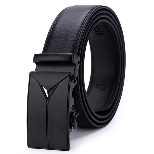 Men's belt buckle automatic belt for men 35mm wide leather belt