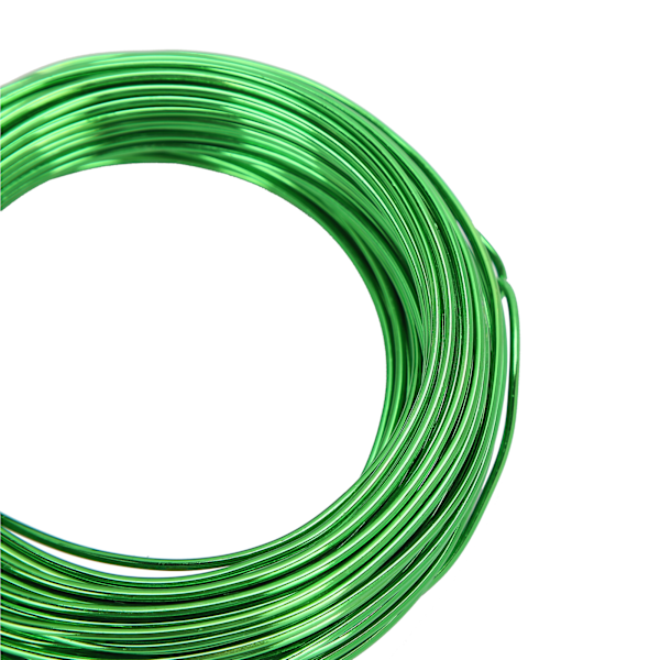 Grön aluminiumtråd flexibel smyckestillverkningstråd smyckeshantverk tillbehör 20m
