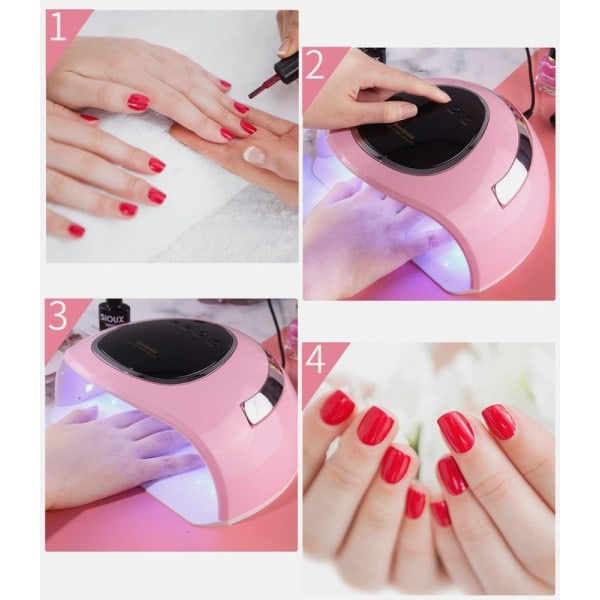 REMAKE 180W Nageltorkare Nagellamp LED/UV-lampa för naglar, Nagellamp, 48 LED-lampor