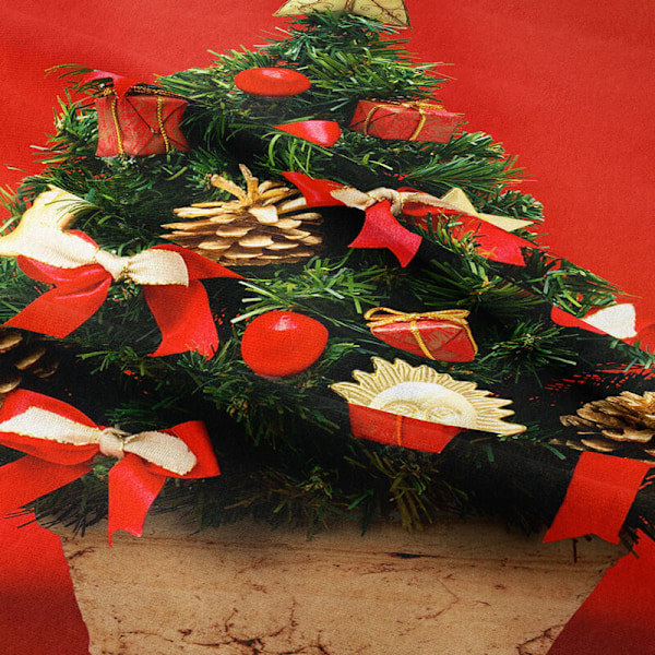 Jultema Väggbonad med Julgran Dekorativ Väggbonad för Hem Nyår Julgåva Vardagsrum Sovrum Stil 1
