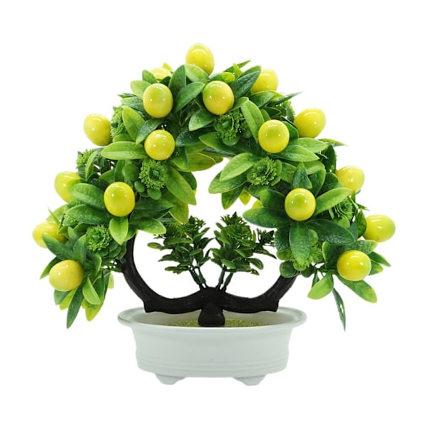 Simulering af frugt og blomster bonsai Ny stil Nyårsdekoration æblepotte hjem indendørs skrivebords pynt