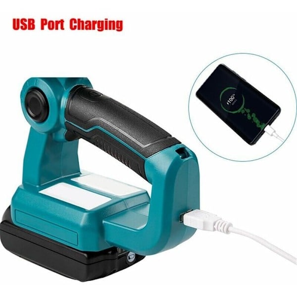 REMAKE Utomhus Ficklampa med USB för Makita Batteri - 3 Tum Vertikal