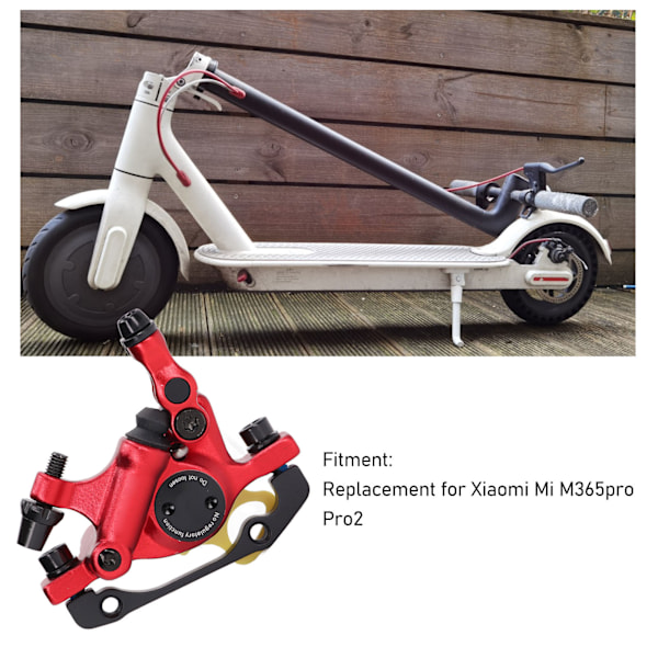 Elektrisk Scooter Skivbromsok Ok Aluminiumlegering Snabbrespons Hjulbromsok Ersättning för Xiaomi Mi M365pro Pro2 Röd